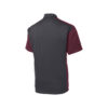 CoolWick Men's Colorblock Micropique Bowling Polo back - Iron Grey/Maroon