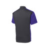CoolWick Men's Colorblock Micropique Bowling Polo back - Iron Grey/Purple