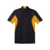 CoolWick Men's Side Blocked Micropique Bowling Polo back - Black/Gold