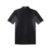 CoolWick Men's Side Blocked Micropique Bowling Polo back - Black/Iron Grey