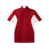 CoolWick Men's Side Blocked Micropique Bowling Polo back - True Red/White
