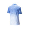 CoolWick Men's Ombre Heather Bowling Polo back - White/True Royal