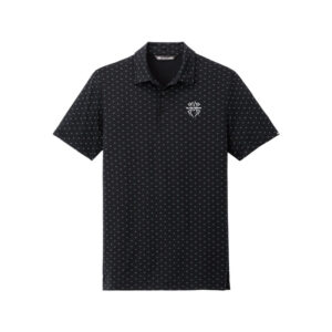 Hammer Black Widow CoolWick TravisMathew Oceanside Geo Bowling Polo - Black Aegean Blue