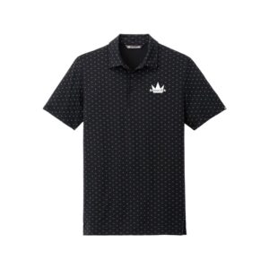 Brunswick CoolWick TravisMathew Oceanside Geo Bowling Polo - Black Aegean Blue
