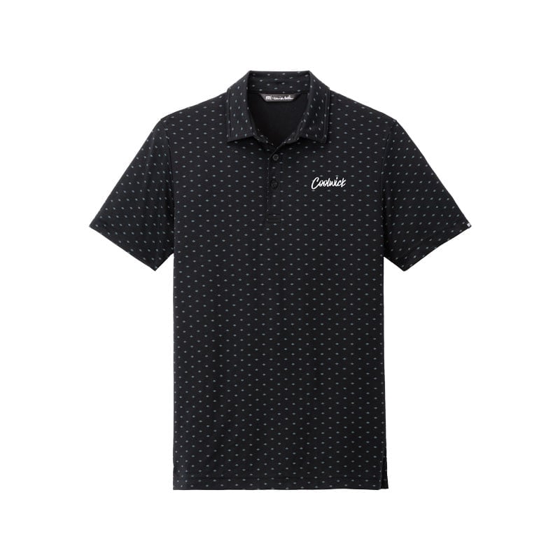 CoolWick CoolWick TravisMathew Oceanside Geo Bowling Polo - Black Aegean Blue