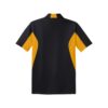 CoolWick Men's Tall Side Blocked Micropique Bowling Polo back - Black/Gold