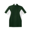 CoolWick Men's Tall Side Blocked Micropique Bowling Polo back - Forest Green/White