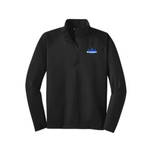 Brunswick CoolWick Men's Tall Sport-Wick Stretch 1/4-Zip Bowling Pullover - Black