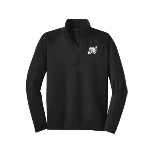 Swag CoolWick Men's Tall Sport-Wick Stretch 1/4-Zip Bowling Pullover - Black