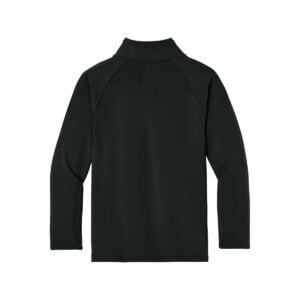 CoolWick Youth Sport-Wick Stretch 1/4-Zip Bowling Pullover back - Black