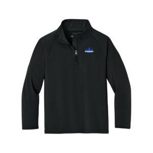 Brunswick CoolWick Youth Sport-Wick Stretch 1/4-Zip Bowling Pullover - Black