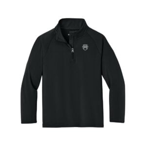 Hammer Black Widow CoolWick Youth Sport-Wick Stretch 1/4-Zip Bowling Pullover - Black