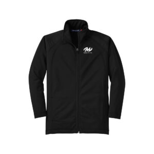 Motiv CoolWick Youth Tricot Track Bowling Jacket - Black/Black